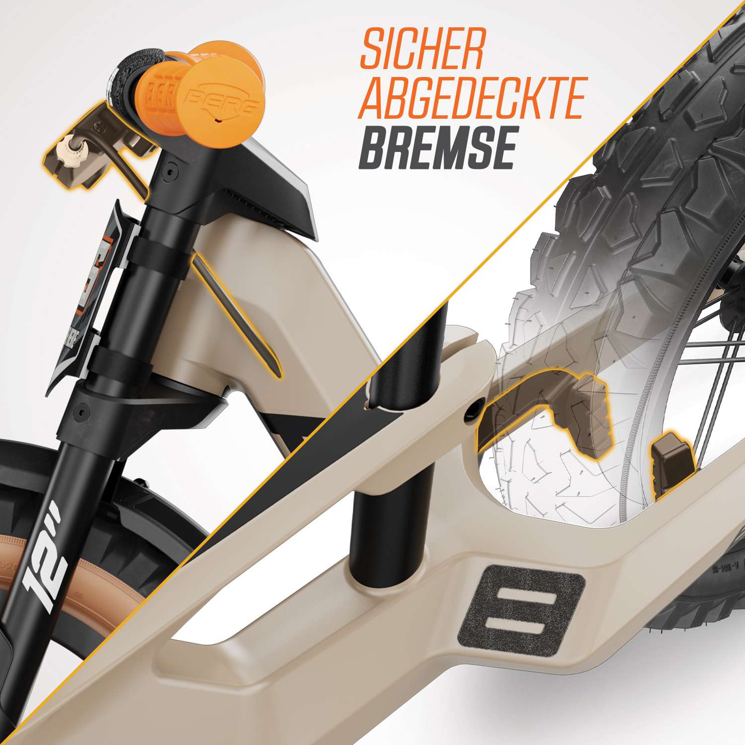 BERG Laufrad Biky Trail sand inkl. Handbremse BERG Laufrad Biky Trail sand inkl. Handbremse